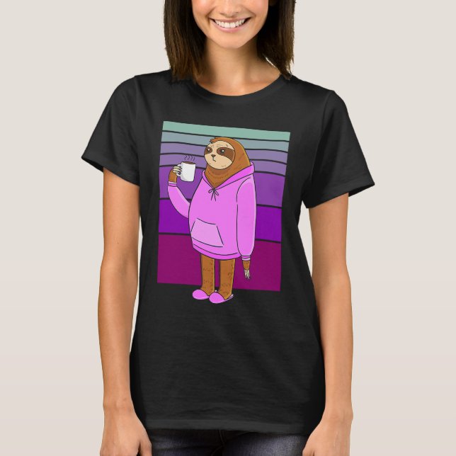 coffee sloth t shirt (Framsida)