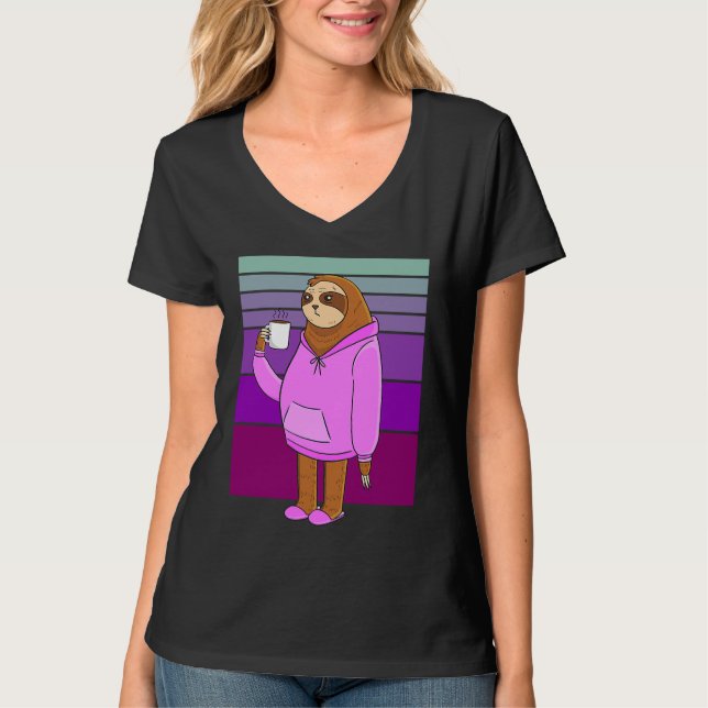 coffee sloth t shirt (Framsida)