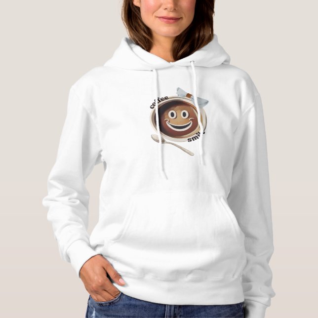 Coffee Smile Funny Cute Sweet T Shirt (Framsida)
