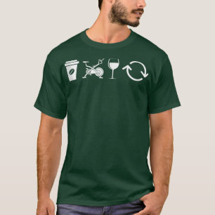 Coffee Spin Vin Repeat Funny Spinning Class Worko T Shirt