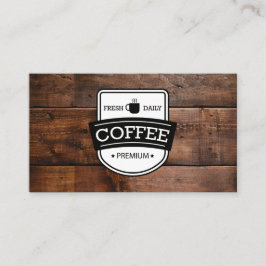Coffee Stain | Kaffe Shop Barista Wood Trim Visitkort