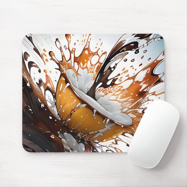 Coffee Stänk Mousepad Musmatta (Med mus)