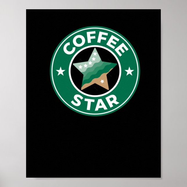 Coffee Star Sticker Poster (Framsidan)