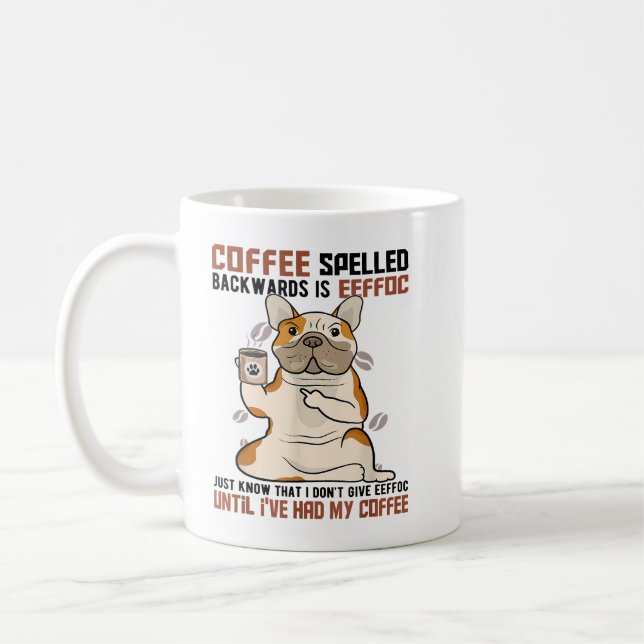 COFFEE-stavade bakåt är EEFFOC Pitbull Drinkin Kaffemugg (Vänster)