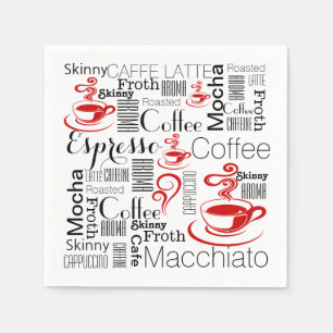 Coffee stilar hans hers pappersservett