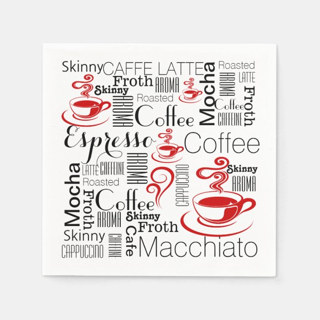 Coffee stilar hans hers pappersservett (Framsidan)