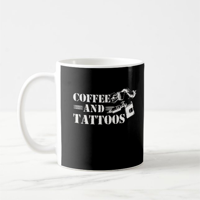 Coffee Tattoo Lover Inked Tattooist Kaffemugg (Vänster)