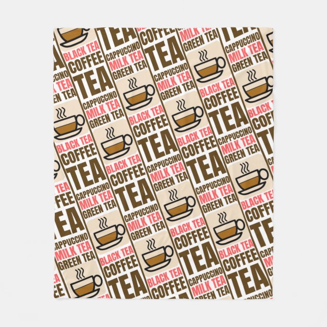 COFFEE TEA MÖNSTER, Fleece Blanket (Framsidan)