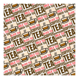 COFFEE TEA MÖNSTER, fotoutvidgning Fototryck