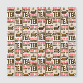 COFFEE TEA MÖNSTER, Magnetiskt kort