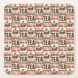 COFFEE TEA MÖNSTER, Papper Underlägg