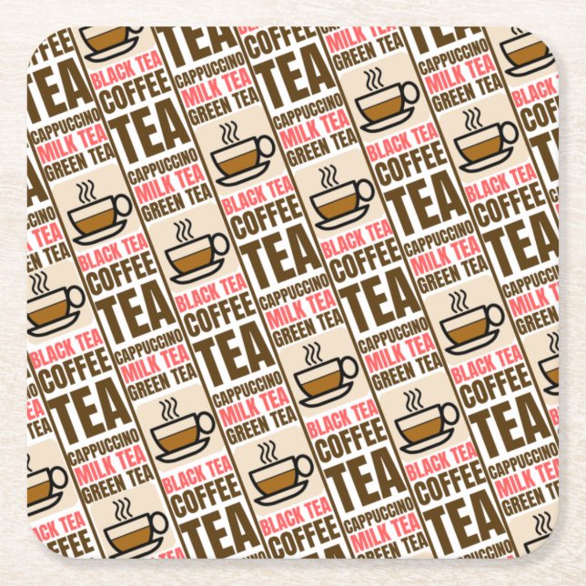 COFFEE TEA MÖNSTER, Papper Underlägg (Framsidan)