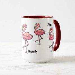 Coffee tea-rosa flamingo mugg