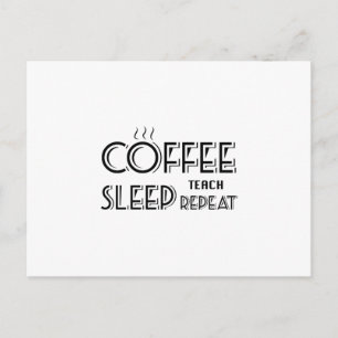 Coffee Teach Funny Gif Teacher School Laching Vykort