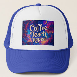 Coffee Teach Repeat Hat - Lärlings-Cap | HämtaM Keps