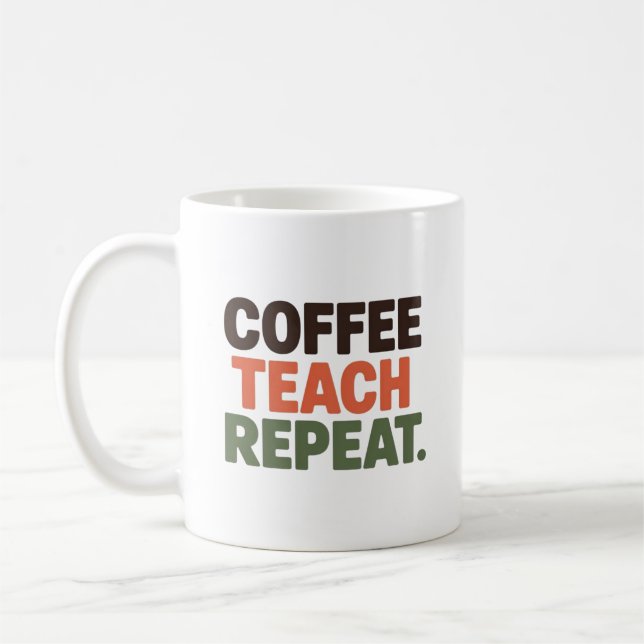 Coffee Teach Repeat Kaffemugg (Vänster)