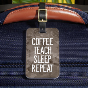 Coffee Teach-viloläge Upprepa den berömda läraren Bagagebricka