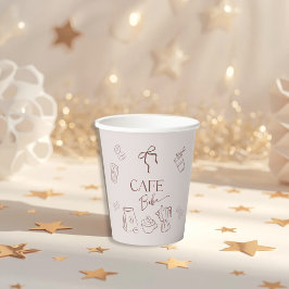 Coffee Theme Beige Cafe Bebe Brewing Baby Shower