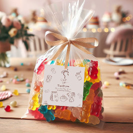 Coffee Theme Beige Cafe Bebe Brewing Baby Shower Gåvor Etiketter