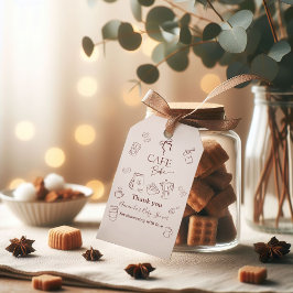 Coffee Theme Beige Cafe Bebe Brewing Baby Shower Presentetikett