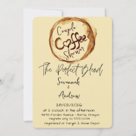 Coffee Themed Couple Shower Invitation Inbjudningar
