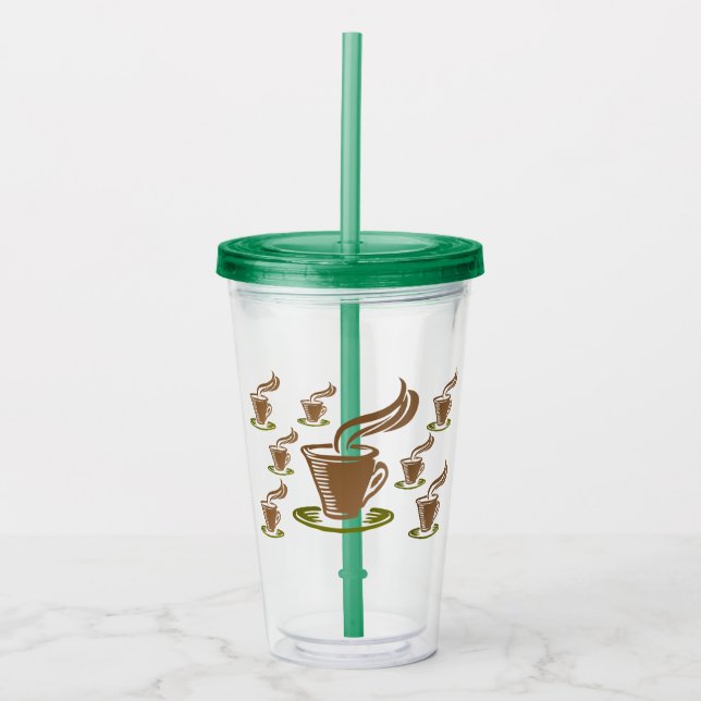 Coffee Themed Tumbler Take Away Mugg (Framsida)