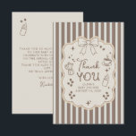 Coffee Themed Whimsical Baby Shower Tack Kort<br><div class="desc">Funny whimsical baby shower small thank you card  - coffee themed</div>