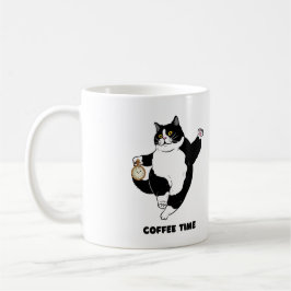 Coffee Time Black Cat Mugg för introduverts
