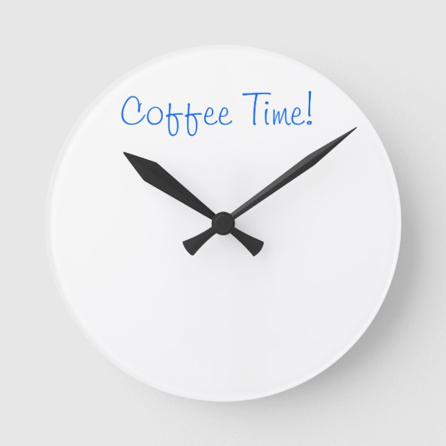 Coffee Time Clock Rund Klocka (Framsida)