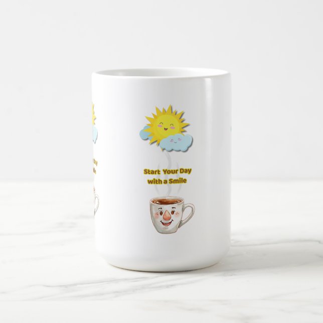 Coffee Time – Cute Smiling Cup Kaffemugg (Center)