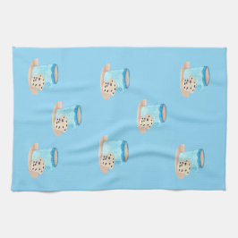 Coffee Time Friends Blue Edition Kökshandduk