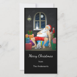 Coffee Time on Christmas Eve Julkort