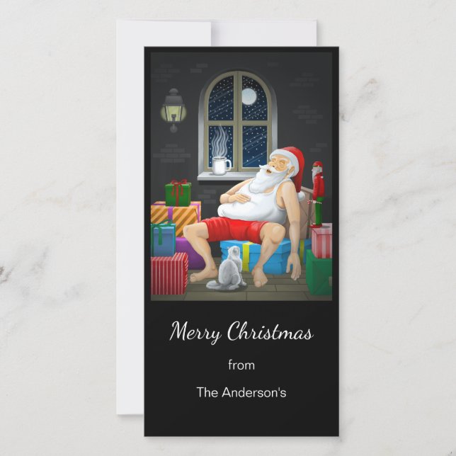 Coffee Time on Christmas Eve Julkort (Framsida)