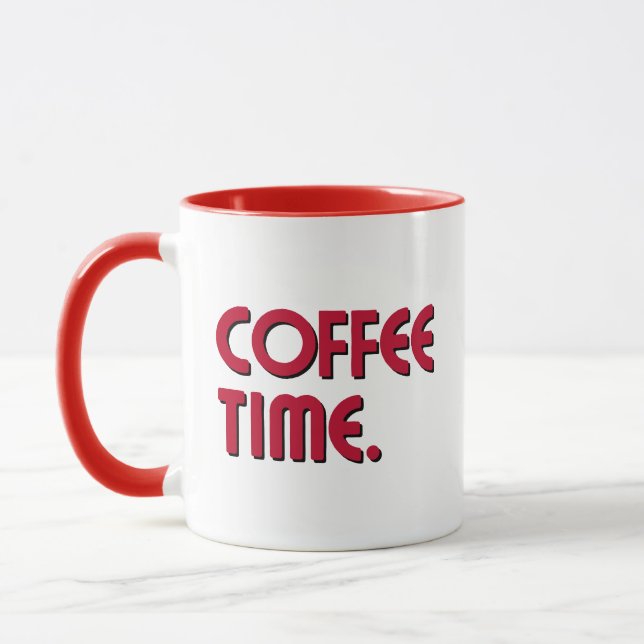 Coffee Time | Simple Minimalist Everyday Coffee Mugg (Vänster)
