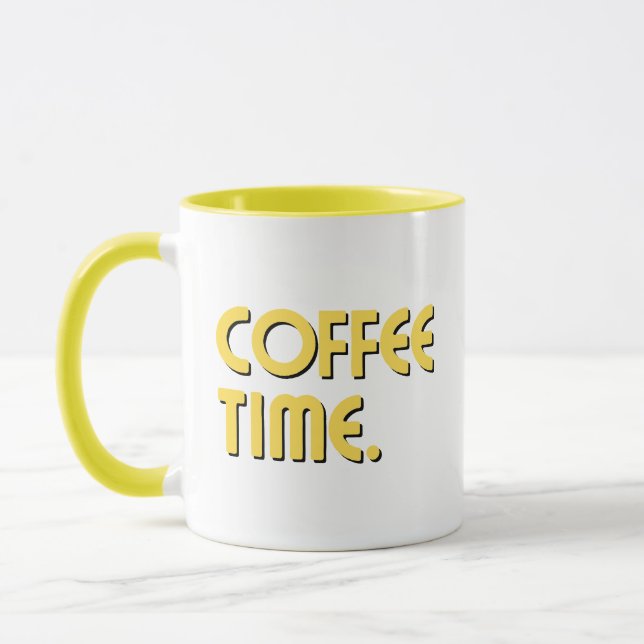 Coffee Time | Simple Minimalist Everyday Coffee Mugg (Vänster)