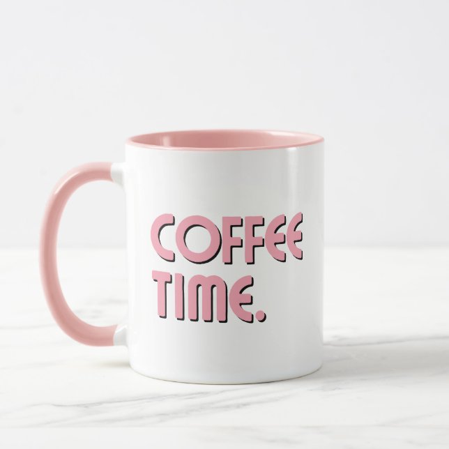 Coffee Time | Simple Minimalist Everyday Coffee Mugg (Vänster)