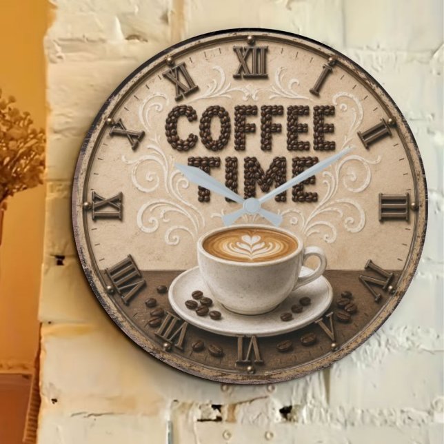 Coffee Time  Stor Klocka (Skapare uppladdad)