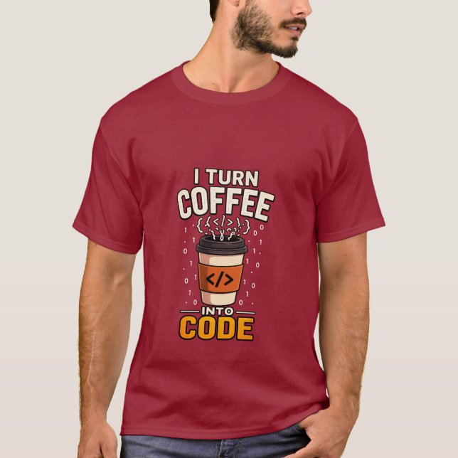 Coffee to Code Programmer Tee (Framsida)