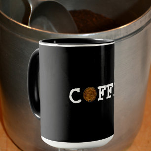 COFFEE-tokenBra för ett svart Mugg