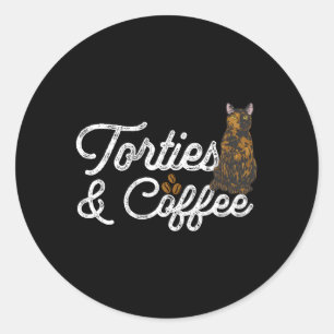 Coffee Tortoiseshell Cat Tortie Runt Klistermärke