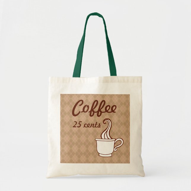 Coffee Tote Bag Gift Tygkasse (Framsidan)