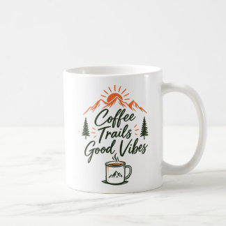 Coffee Trails & Good Vibes Mug | Hiking & Camping Kaffemugg