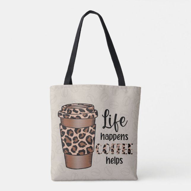 Coffee Vibe Tote Tygkasse (Baksida)