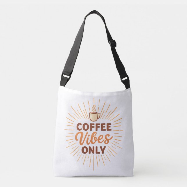 Coffee Vibes Only – Boho Coffee Design Axelväska (Framsida)
