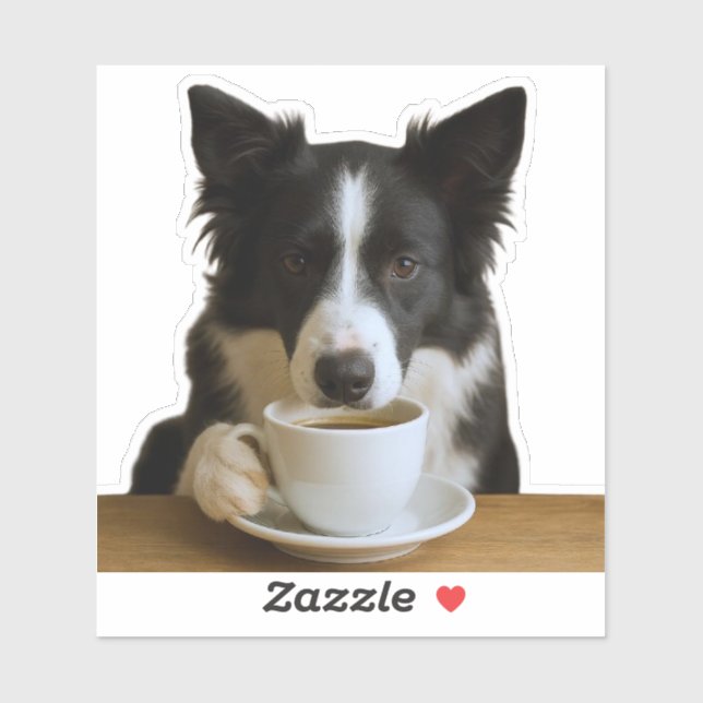Coffee with the Collie Klistermärken (Ark)