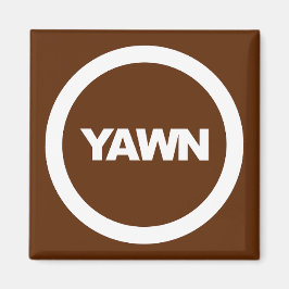 Coffee Yawn Brand Dorm Fridge Magnet