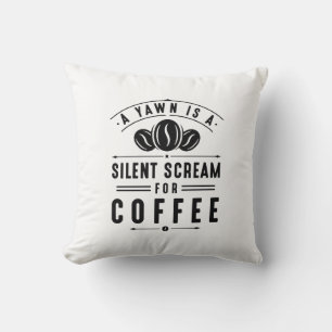 Coffee Yawn Kudde
