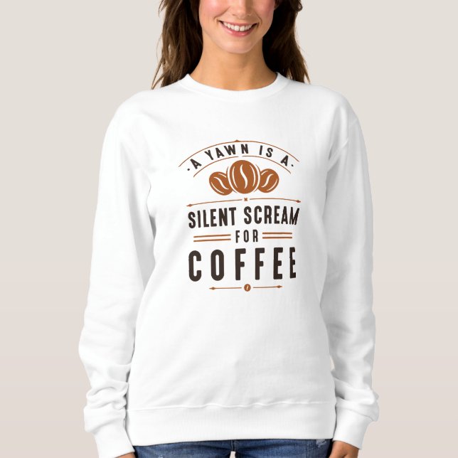 Coffee Yawn T Shirt (Framsida)