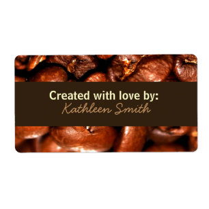 Coffeebeans recept/godbitetikett fraktsedel