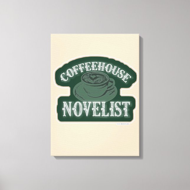 Coffeehouse Novelist Epic Author Life Motto Canvastryck (Framsida)